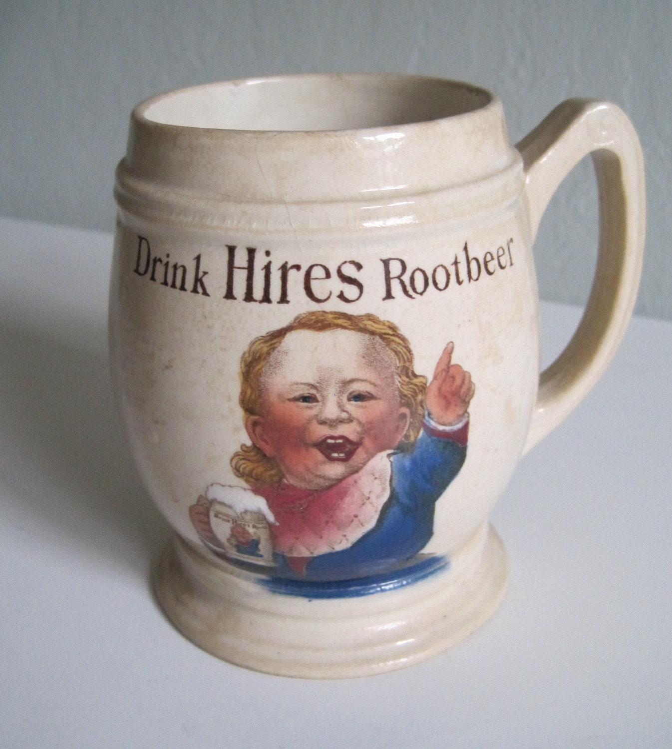 Antique Ceramic Mug Hires Rootbeer Root Beer Advertising Etsy