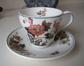 Exquisite Vintage Wedgwood Demitasse Cup Teacup Eastern Flowers Pattern