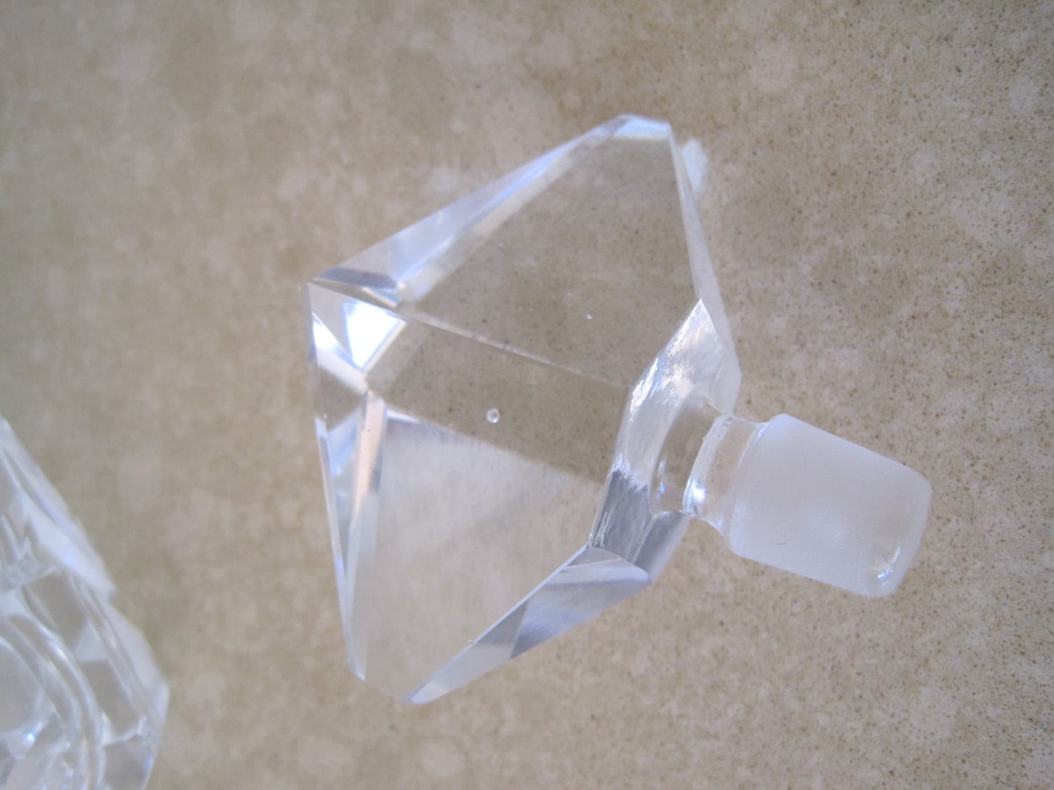 Vintage Irice I. W. Rice and Co. Perfume Bottle Faceted Glass Mid ...