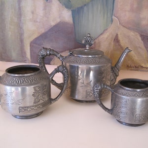 Tea Service Set Victorian Aesthetic Movement Meriden B Co.