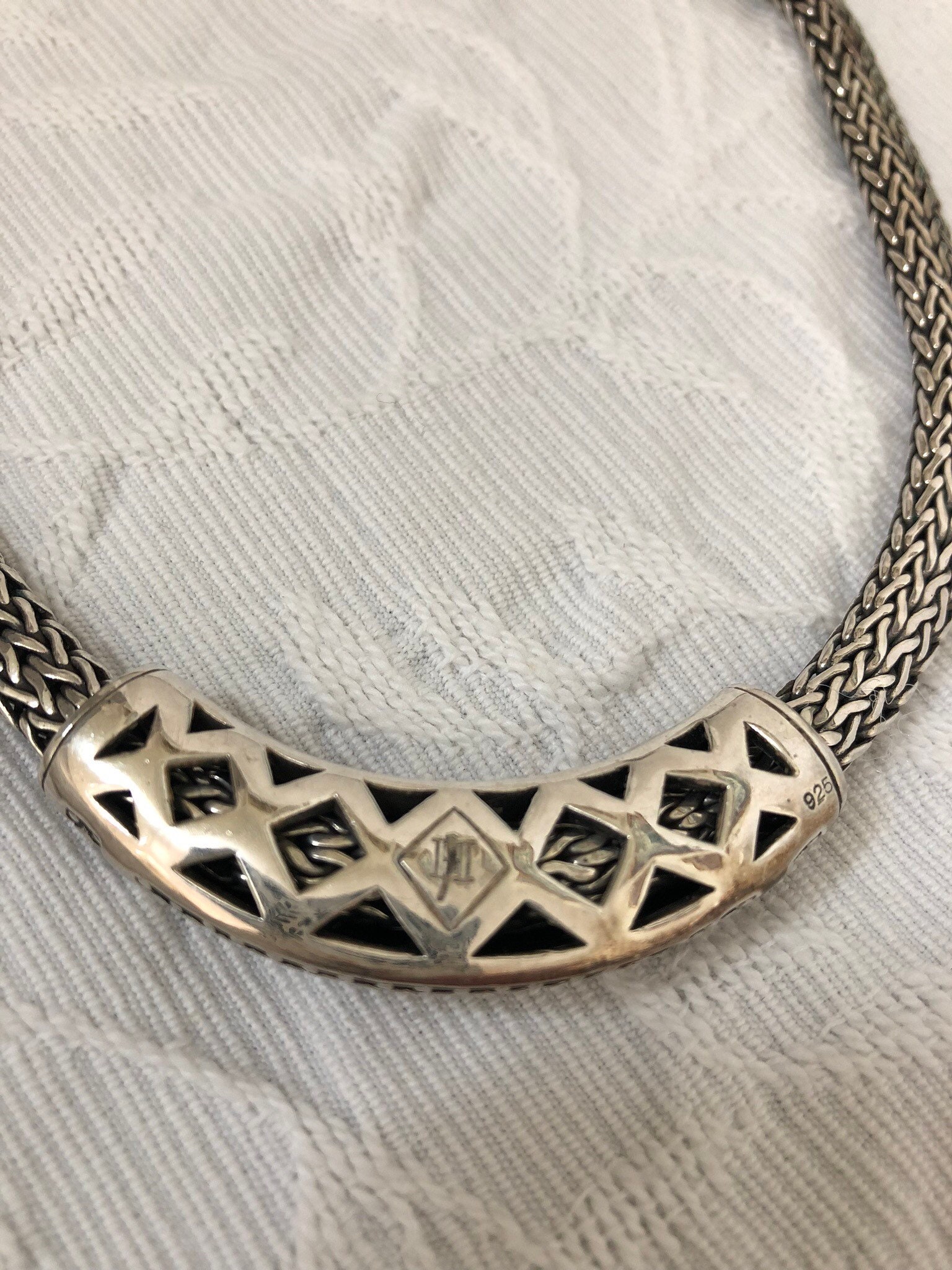 Vintage John Hardy Dot Necklace and Slide Enhancer Sterling Vintage John Hardy Dot Necklace and Slide Enhancer Sterling