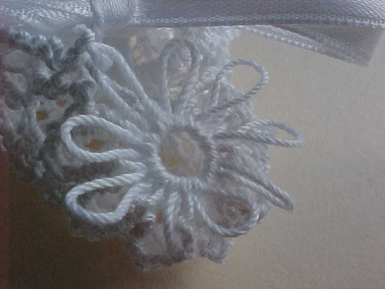 Tatted White Baby Booties by Dove Country Tatting