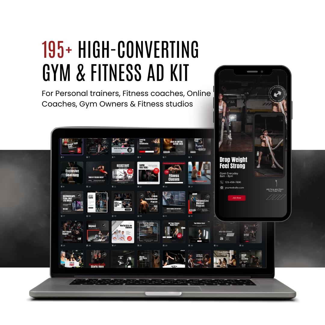Fitness Canva Templates 2026, Gym Social Media Ads, Editable Bundle - Etsy