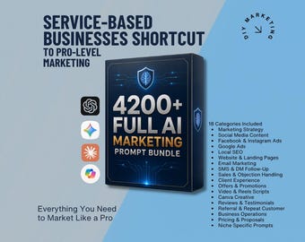 AI Marketing Prompt Bundle for Agencies, Freelancers & Service Business Clients, ChatGPT Prompts, Digital Download