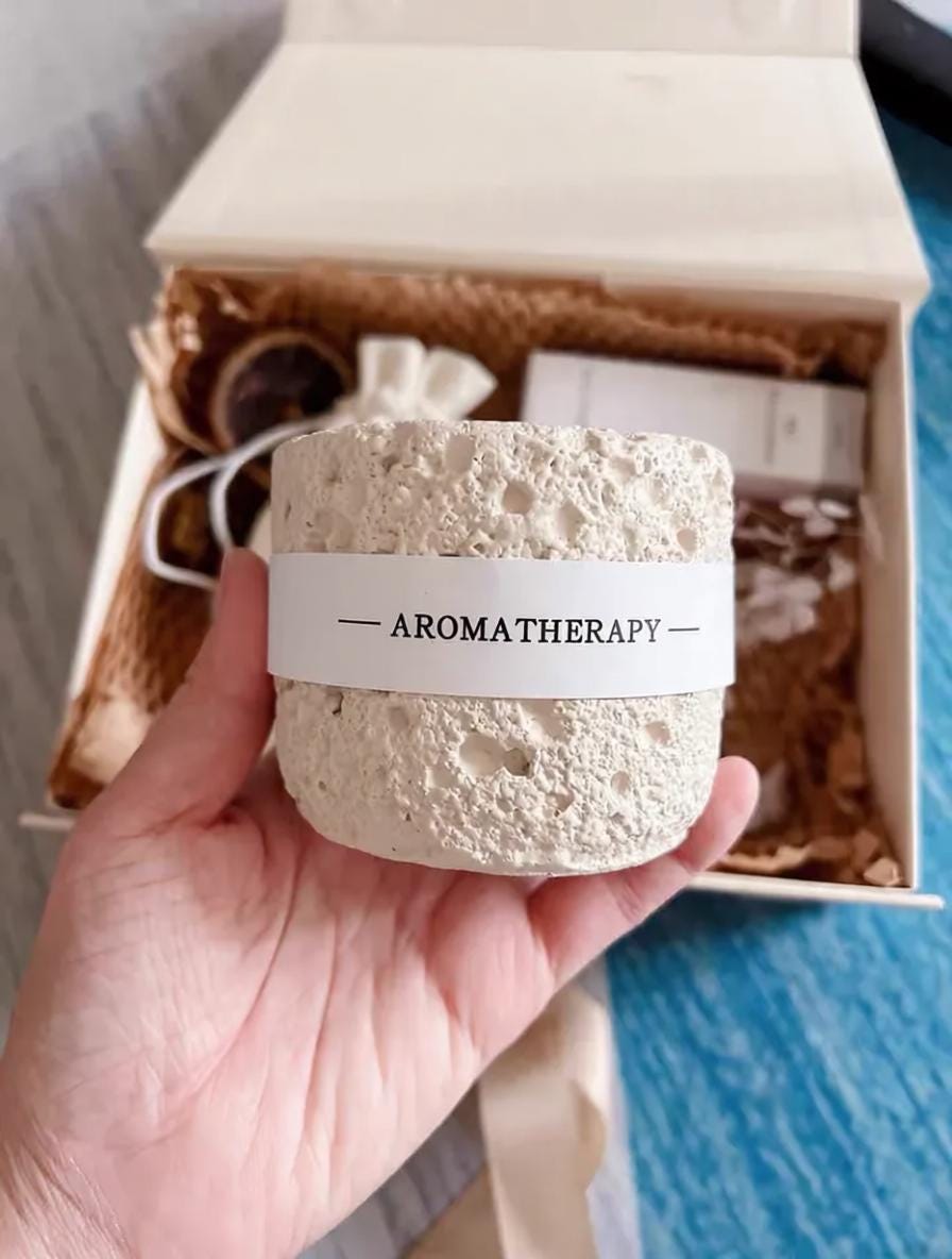 Luxury Aromatherapy Diffuser Gift Set: Porous Stone & Essential Oil - Etsy
