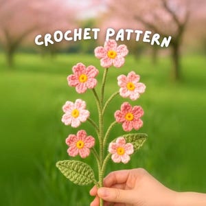 Vergissmeinnicht Blume Häkelanleitung Blumenstrauß Ostern Hochzeit Braut Abschlussfeier Wohnkultur Handwerk DIY Projekt Myosotis sylvatica Frühlingsmutter
