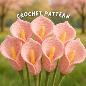 Gehäkelte Calla-Lilie Blumenmuster Blumenstrauß Abschluss Hochzeit Geburtstags-Mittelstück realistisch Amigurumi einfach DIY winziger Mini-Frühling Zantedeschia
