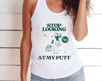 Funny Golf Tank Top for Women, Cute Vintage Casual, Golf Mom Birthday Gift, Perfect for Golfers, Womens Golf Apparel, Ladies Golf Top
