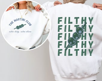 Sudadera con Martini Sucio, Regalo para Amantes del Martini Sucio, Sudadera para Despedida de Soltera, Suéter Preppy para la Hora del Tini, Regalo para Ella