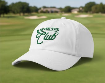 Golf Dad Hat – Embroidered Seven-Tee Funny Golf Cap, 70th birthday Hat for Golfers, Birthday Gift for Men & Women