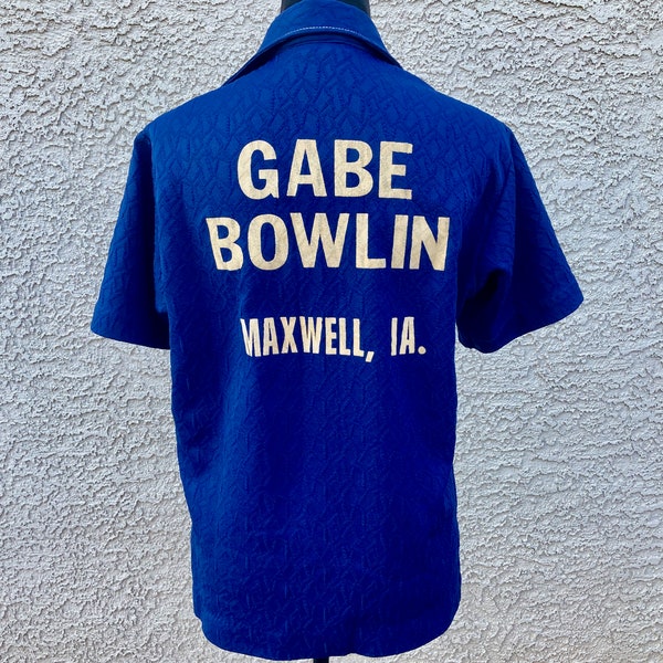 Polyester Perfection Vintage Men's Two Toned Bowling Shirt King Louie 1970's