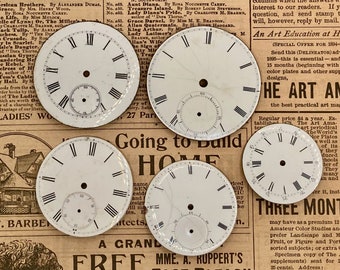 Five Antique Enamel Pocket Watch Faces to Use for Your Creations