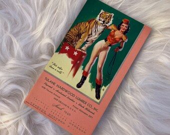 Vintage Pin Up Girl Calendar Memo Pad Zoe Mozert Illustrator