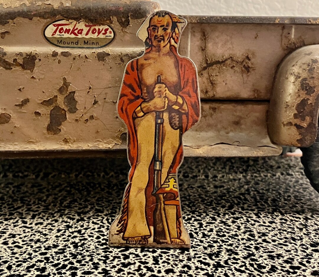 Vintage Louis Marx Toy Company Native American Indian Warrior Etsy