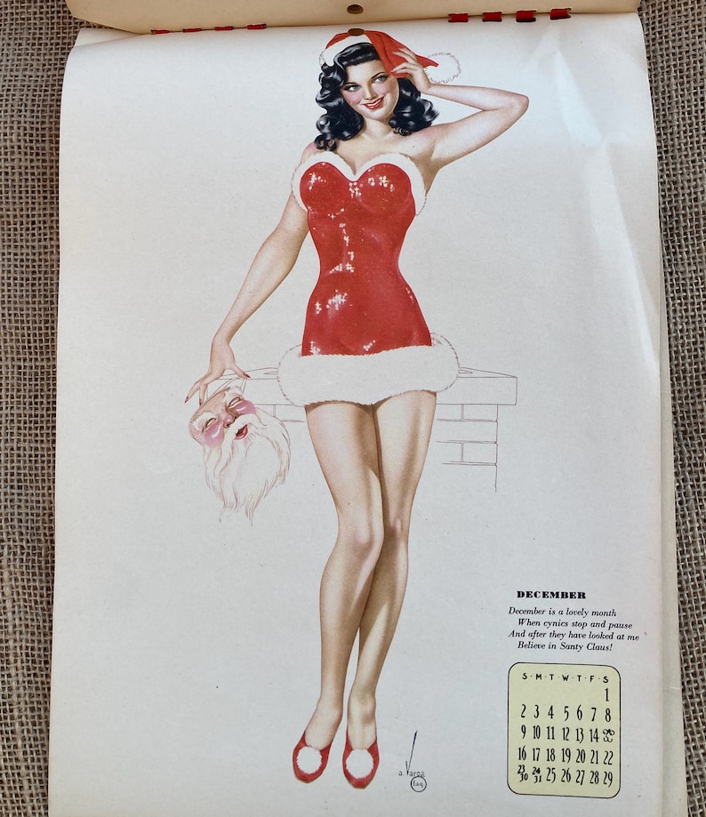 Alberto Vargas 1945 Esquire Pin up Girl Calendar Varga Etsy