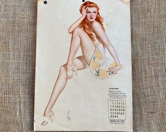 Alberto Vargas 1945 Esquire Pin Up Girl Calendar Varga