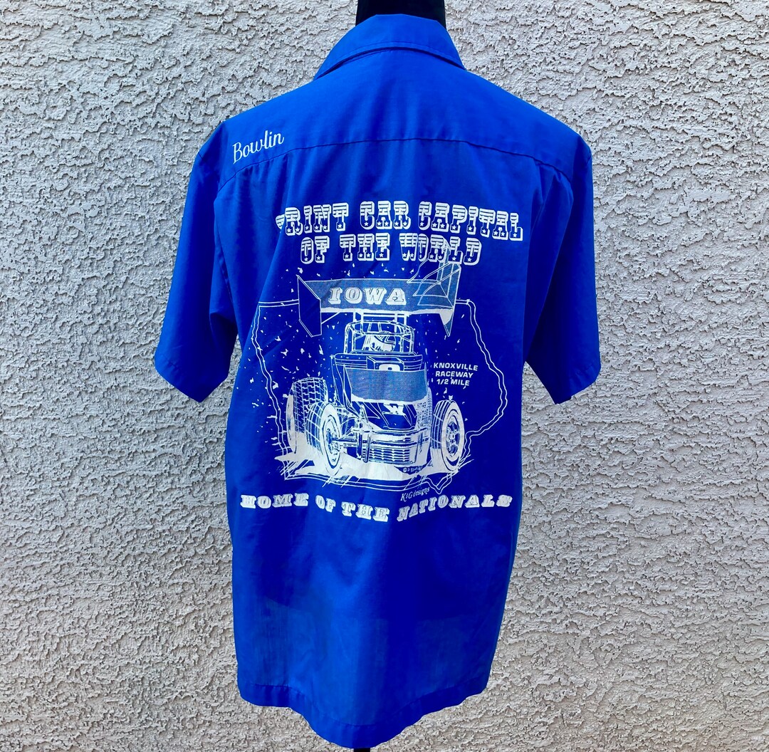 Gabe's Vintage Racing Shirt Bright Blue 1970's Sprint Etsy