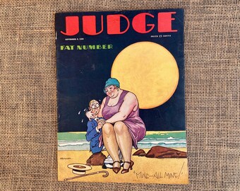 Judge Magazine September 1928 RB. Fuller Cover Illustration