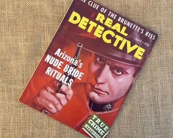 Vintage Real Detective Pulp Magazine April 1936 Richard Cardiff Cover Art