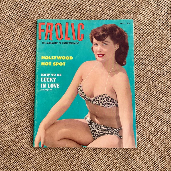 Frolic Vintage Girlie Magazine April 1953 Pinup Girls Mid Century Graphics