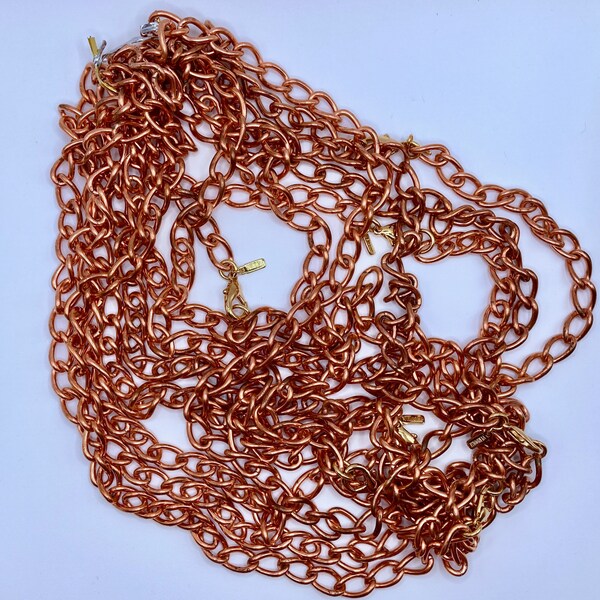 Heavy Vintage Vendome Copper Chain with Clasps Ready to Use for Your Creations