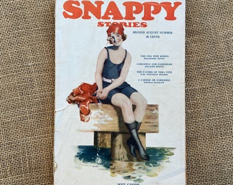 Antique Snappy Stories Magazine August 20 1922