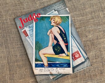 Judge Magazine February 1928 Ruth Eastman Cover Art Retro Cartoons and Caricatures