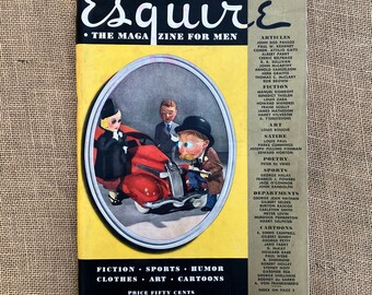 Vintage Esquire Men's Magazine November 1937 George Petty Pinup Inside