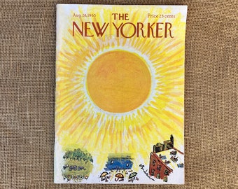 Vintage The New Yorker Magazine August 28th 1965 Beautiful Cover Art