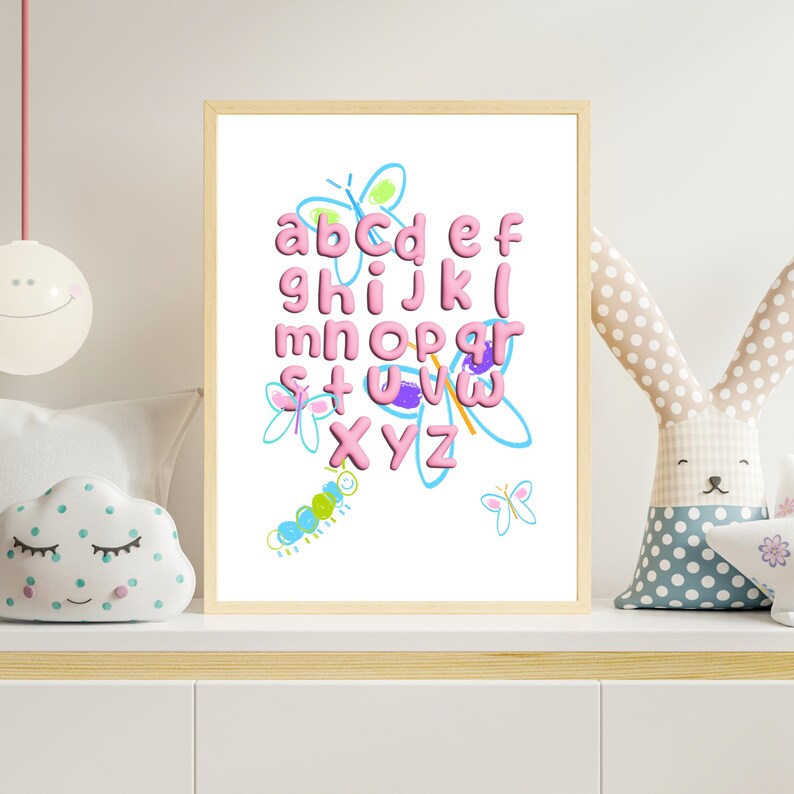 Nursery Alphabet Poster for Digital Download to Add to Your Baby Room ...