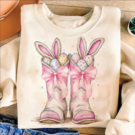 Howdy Easter Png, Western Easter Bunny PNG, Cowboy boots Easter, Happy Easter Png, Funny Easter Png, Retro Easter Shirt