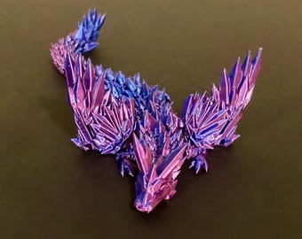 クリスタル ウィング ドラゴン | 関節式ドラゴン モデル | 3D プリント | TikTok ドラゴン | CinderWing3D
