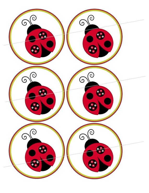 items similar to printable ladybug birthday tags on etsy