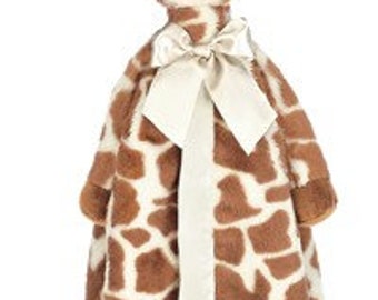 Personalized Patches Giraffe Snuggler Blanket