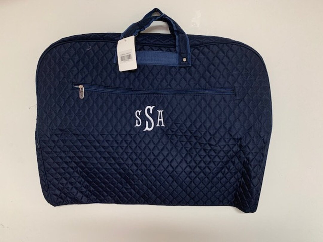 Personalized Quilted Garment Bag Dance Ballet Cheer Pageant Navy Solid