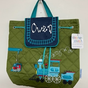 Personalized Quilted Stephen Joseph Train NEW DESIGN