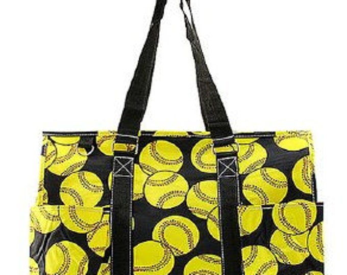 Personalized Softball Utility Tote Large Etsy