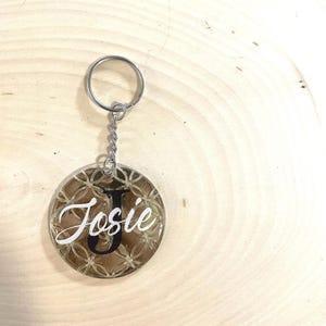 Chaveiro de acrílico personalizado, chaveiro com nome personalizado, design de resina, cores personalizadas, presente perfeito, acessório de chave