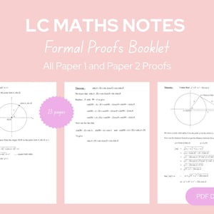 Leaving Cert Maths Formal Proofs