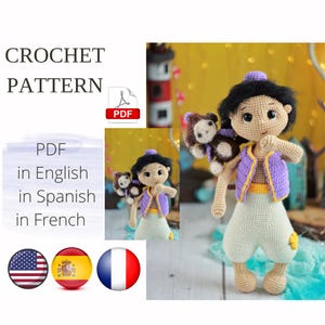 Prince Amigurumi Doll Crochet Pattern PDF English, Spanish Amigurumi Handmade