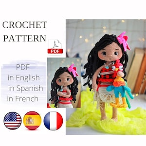 Princess Amigurumi Doll Crochet Pattern PDF English French Spanish Amigurumi Handmade