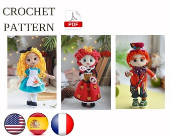 Set 3in1 Amigurumi Doll Häkelanleitung PDF Englisch Spanisch Französisch Amigurumi Handmade
