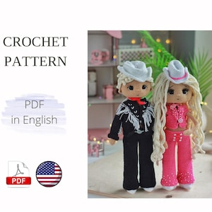 Puppe-Mädchen-Junge Amigurumi Puppe Häkelanleitung PDF Englisch Amigurumi Handmade