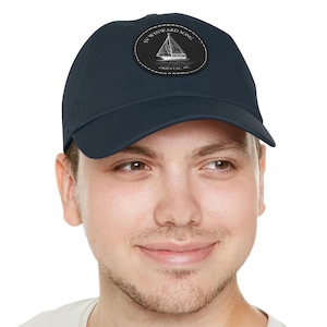 Custom sailboat hat, gift for boat owner, boat captain hat, personalized boat name cap, sailor hat, ocean inspired style, sail boat hat