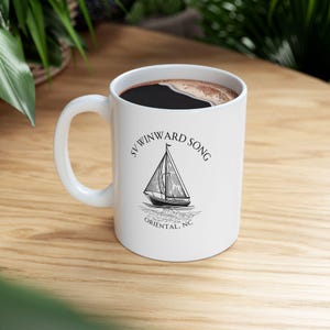 Custom Ceramic mug, custom captain mug, personalized boater mug, personalized gift for sailor, ocean lover gift, new boat gift, sailing mug