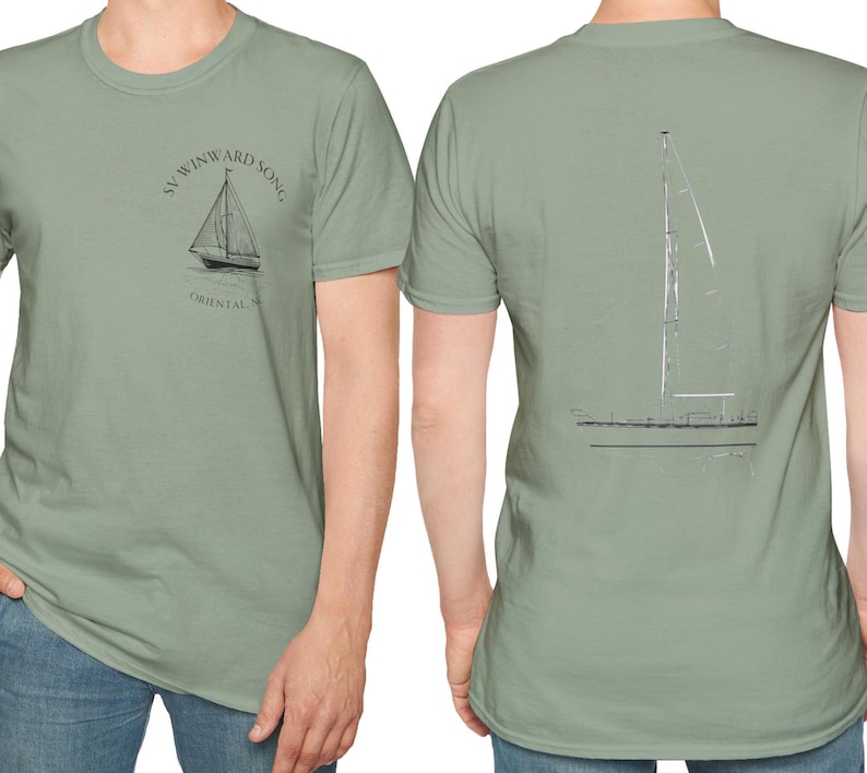 Custom Boat Shirt, Unisex Sailboat Tshirt, Gift for Boat Owner, Boat ...