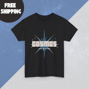T-shirt unisexe en coton épais cosmique et au-delà, t-shirt amoureux de l'espace, t-shirt galaxie, cadeau pour les fans d'astronautes, vêtements d'astronomie