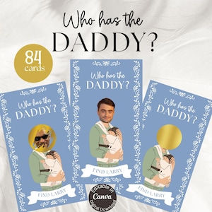 Cielito Lindo Scratch Off babyshowerspel, bewerkbare Scratch Off-sjabloon, Find Daddy-spel, Celebrity Scratch Off, Who Has The Daddy, Canva