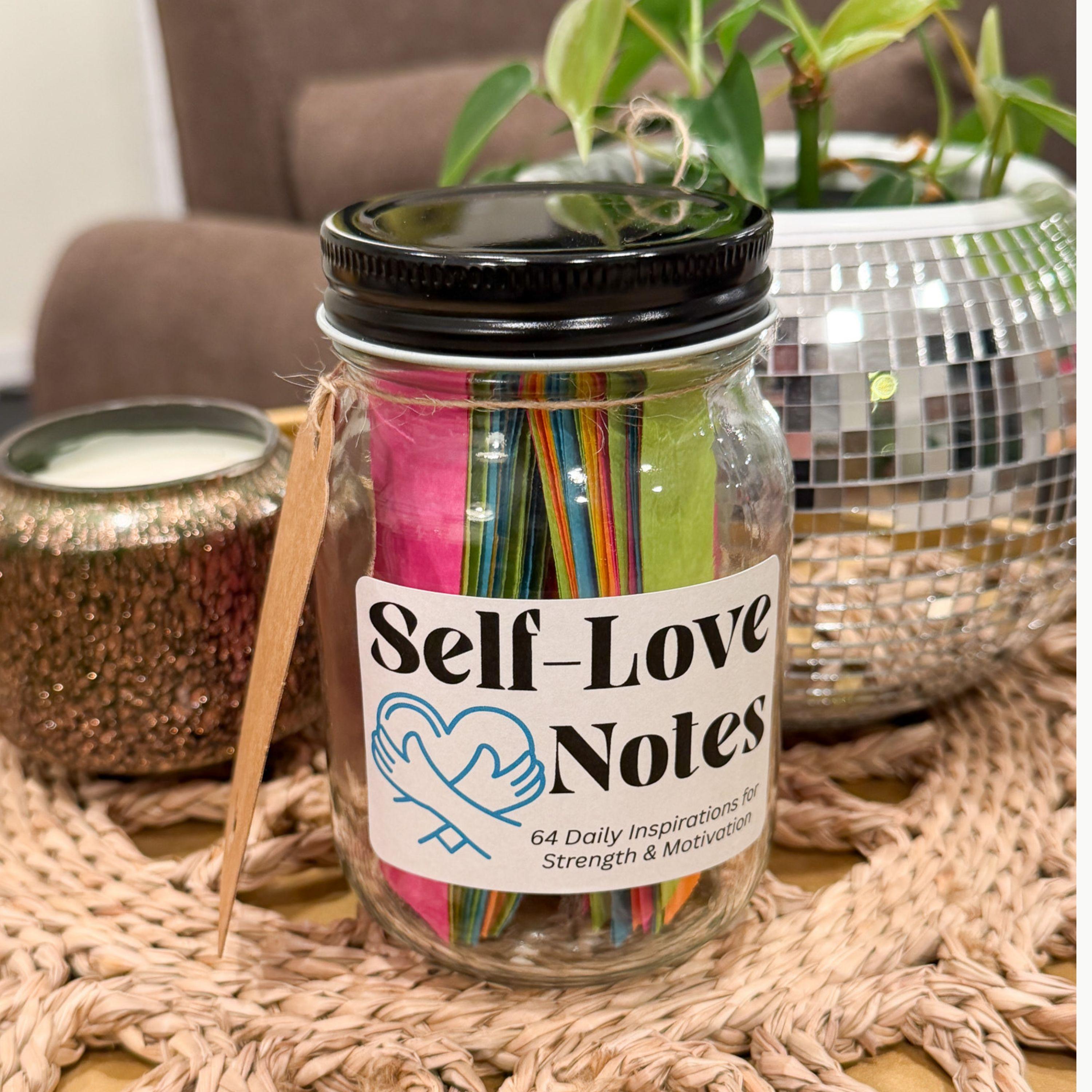 Daily Affirmations Jar, Self Love Notes Jar, Self Care Gift for Friends ...