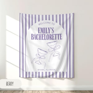 Decoración de pancarta personalizada para despedida de soltera, tapiz de pared para despedida de soltera, letrero de bienvenida a la playa, despedida de soltera costera, fondo de pared para fiestas imagen 6